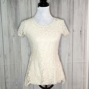 Isaac Mizrahi Live! Lace Crew Neck Top